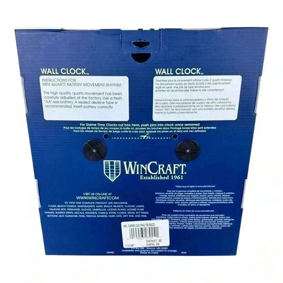 Tampa Bay Buccaneers Chrome Plated Retro Helmet Wall Clock - Picture 4 of 6